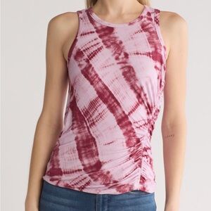 Veronica Beard Rhône tie dye scoop neck tank top